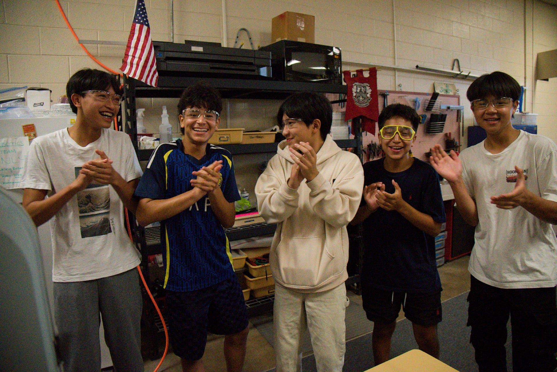 Club members in the shop