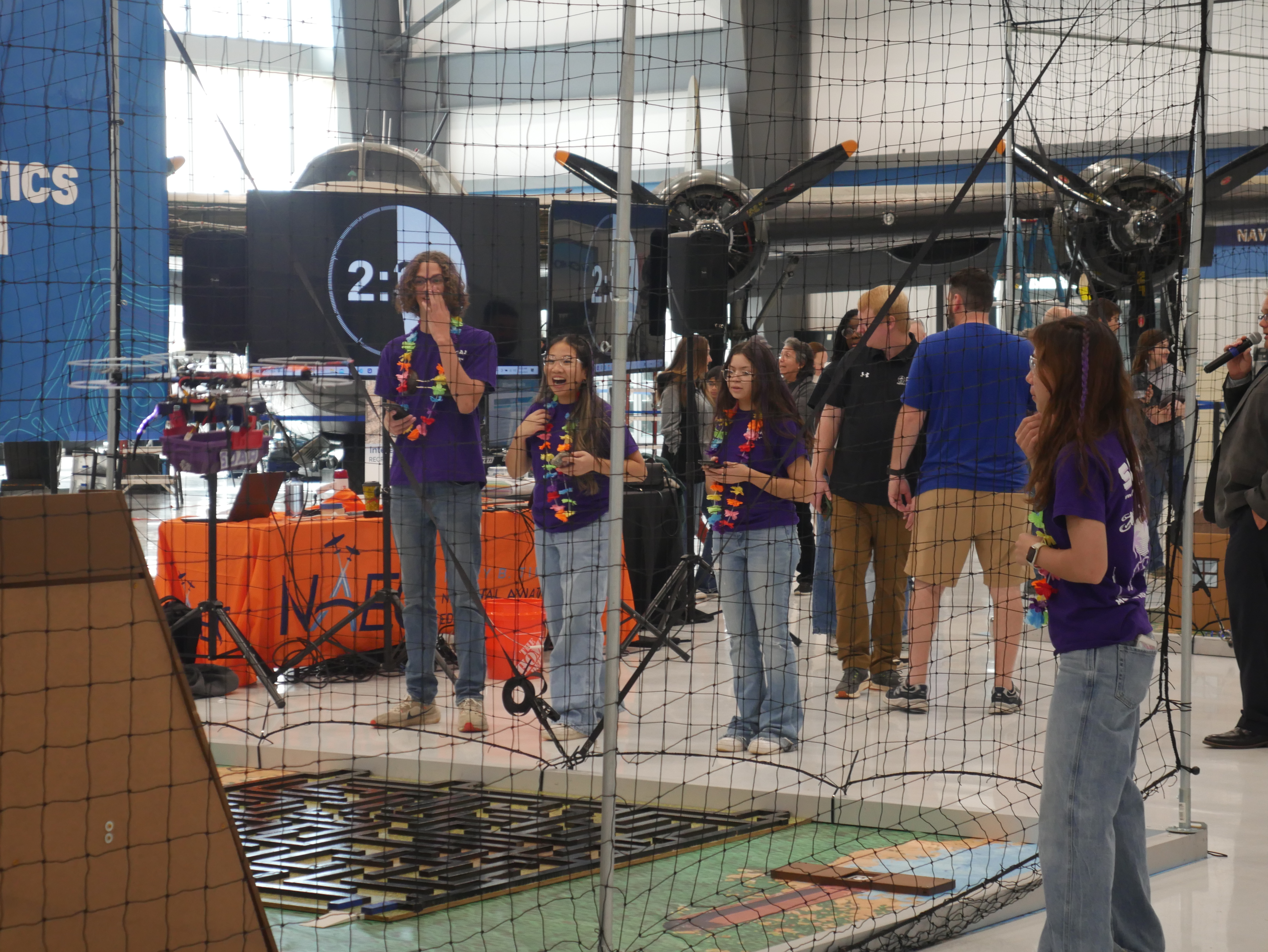 The drone team at the Bell competition arena